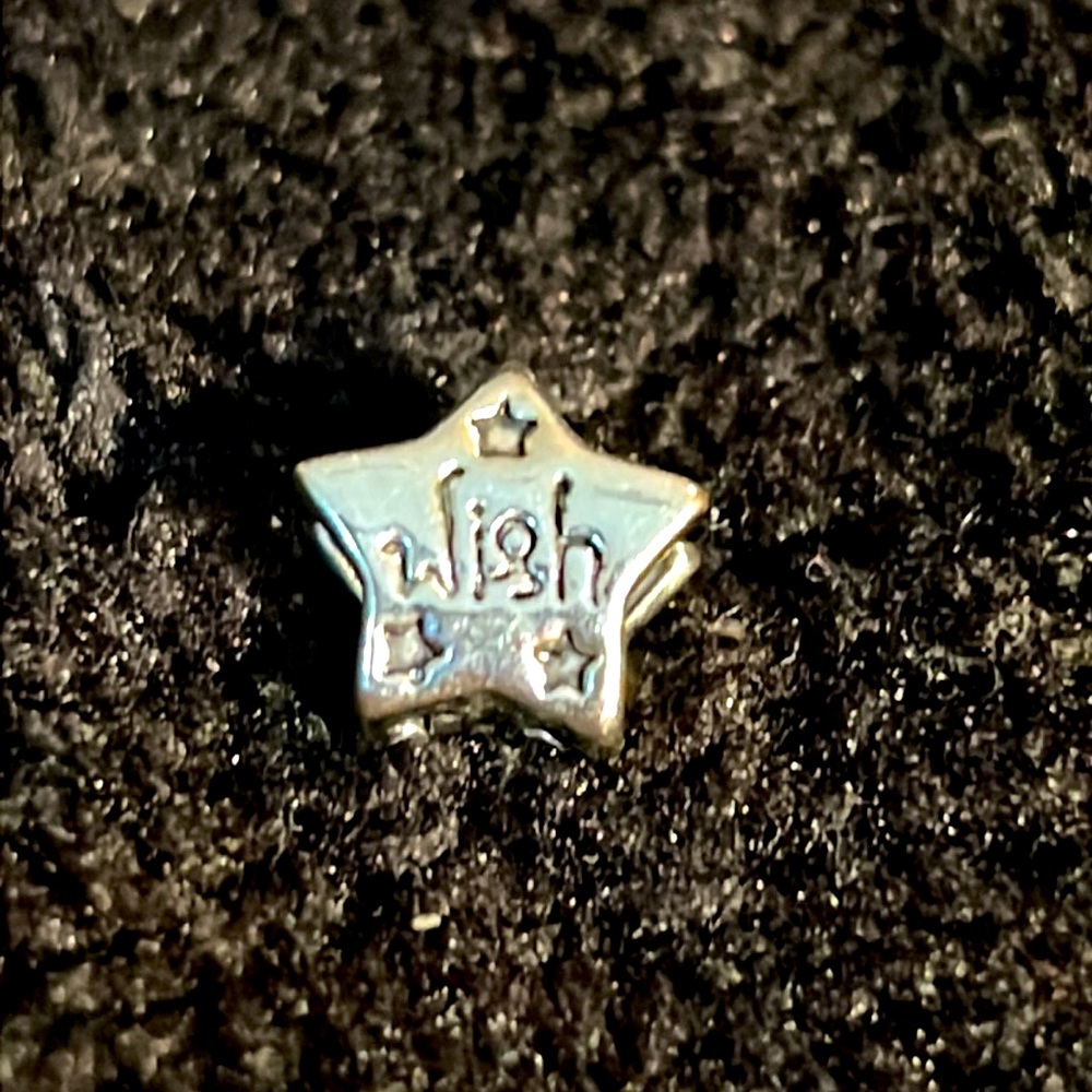 Brighton charm bead wish upon a star silver bracelet charm retired
